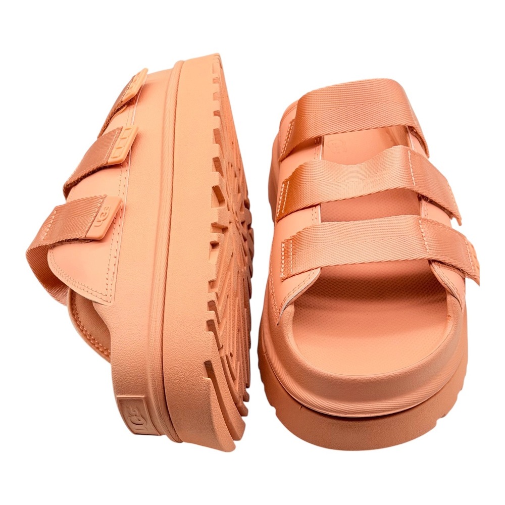 UGG GoldenGlow Sunrise Coral Platform Sandals 1167430 Pink Womens 11 NEW